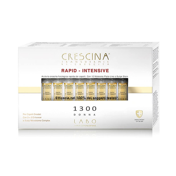 Crescina Transdermic Rapid-Intensive 1300 Woman 20 Hair Growth Vials