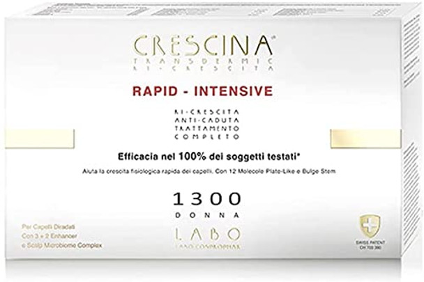 Crescina Transdermic Rapid-Intensive 1300 Woman 20+20 Hair Growth Vials