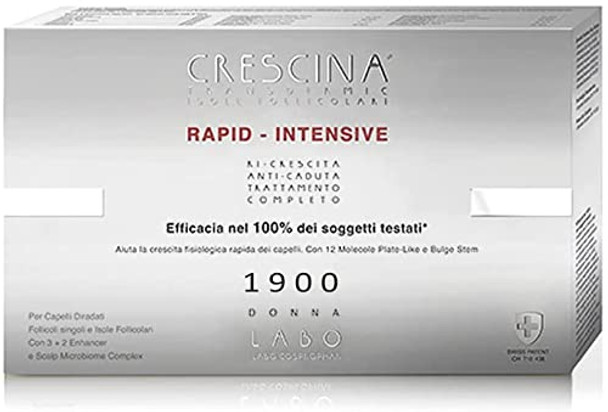Crescina Transdermic Rapid-Intensive 1900 Woman 20+20 Hair Growth Vials