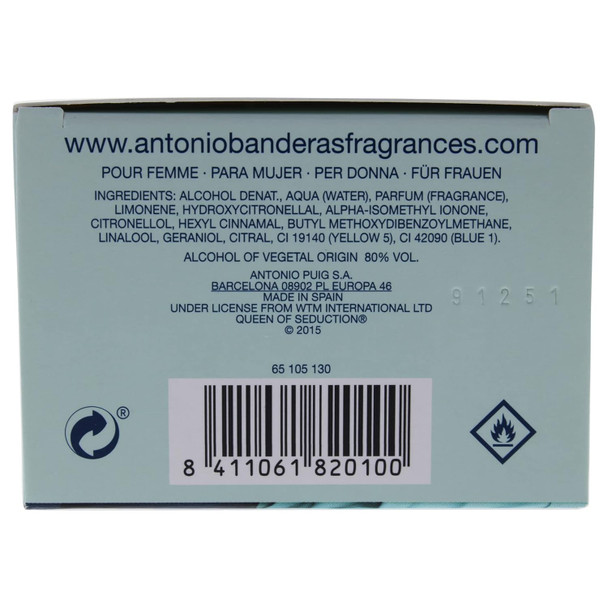 Antonio Banderas Eau De Toilette Spray For Women Queen Of Seduction 2.7 Oz