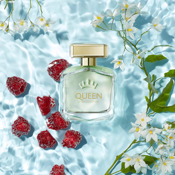 Antonio Banderas Perfumes - Queen Of Seduction - Eau De Toilette - Long Lasting - Romantic Charming And Fresh Fragance - Floral With Marine Notes - Ideal For Day Wear - 2.7 Fl Oz
