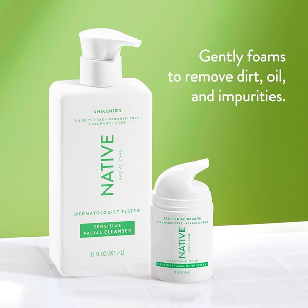 Native Sensitive Face Wash Spa Day Every Day Facial Cleanswer (2 Pack) | Daily Face Cleanerwith Aloe And Vitamin B3 Unscented 12 Fl Oz Native Sensitive Face Wash Spa Day Every Day Facial Cleanswer (2 Pack) | Daily Face Cleanerwith Aloe And Vitamin B3 Unscented 12 Fl Oz