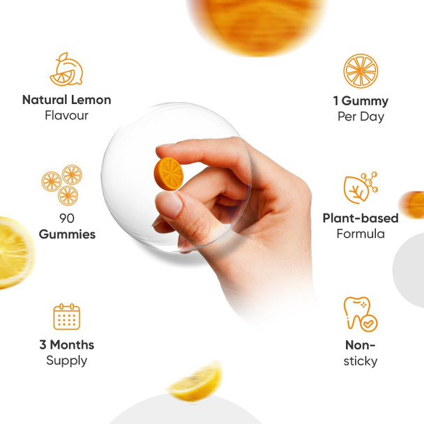 ‎Weightworld Turmeric Gummies with Black Pepper & Ginger 2100mg - 90 Natural Lemon Flavour Vegan Turmeric Gummies (3 Months Supply) –High Strength Alternative to Turmeric & Black Pepper Capsules for Adults