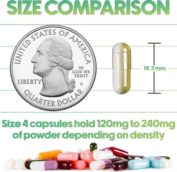 Xprs Nutra Size 4 Empty Capsules - 100 Count Small Empty Vegan Capsules - Clear Vegetarian Empty Pill Capsules- DIY Vegetable Capsule Filling- Veggie Pill Capsules