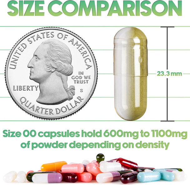 Xprs Nutra Vegan Size 00 Separated Capsules - 1000 Count Premium Empty Capsules Separated in Bags - Clear Empty Capsules - Separated Empty 00 Capsules - Pill Capsules Empty for DIY Supplement Filling