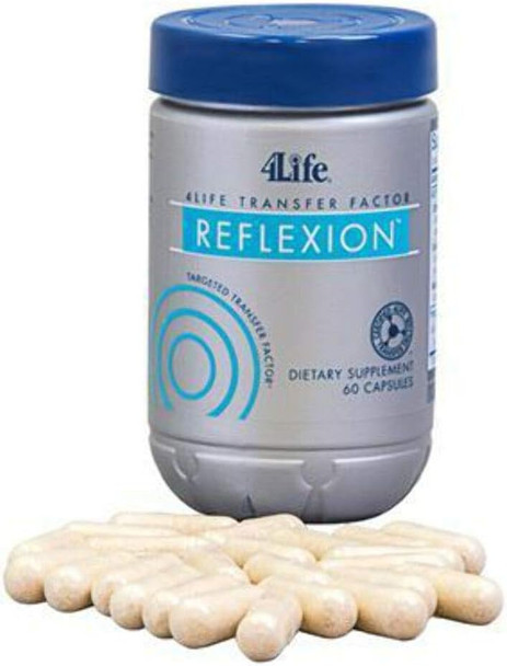 4Life Transfer Factor Reflexion - Targeted Mindset Stress and Brain Support with L-Theanine Wild Green Oat and Proprietary Tri-Factor Immune Support Formula - 60 Capsules