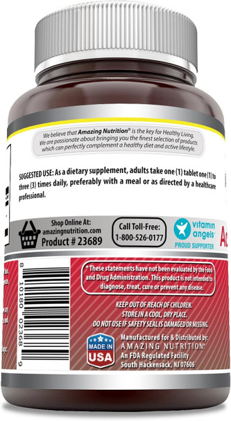 Amazing Nutrition Formulas Acetyl L-Carnitine Supplement | 1000 Mg Per Serving | 120 Tablets Supplement | Non-GMO | Gluten | Made in USA