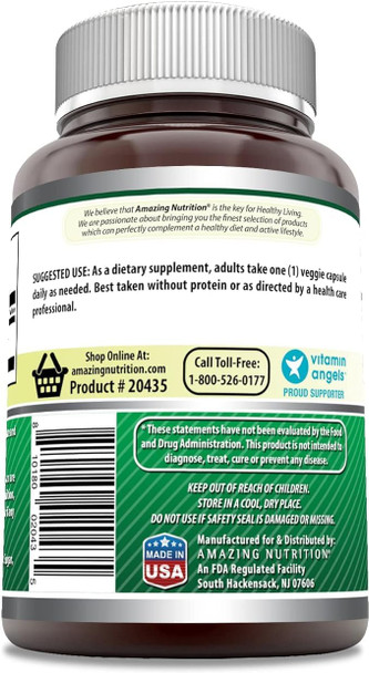 Amazing Nutrition Formulas GABA 750 Mg Per Serving Veggie Capsules Supplement | Non-GMO | Gluten | Made in USA | Ideal for Vegetarians (100 Count) | Pack of 3