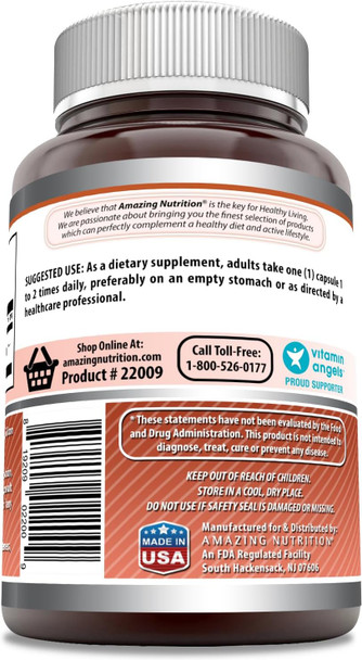 Amazing Nutrition Formulas L-Lysine 500 mg Capsules Amino Acid Supplement | Non-GMO | Gluten | Made in USA (500 Count)