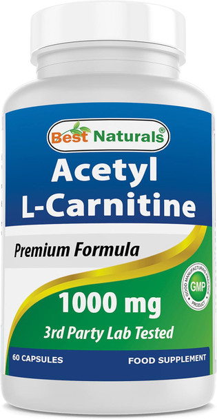 Best Naturals Acetyl L-Carnitine 1000mg Capsule 60 Count