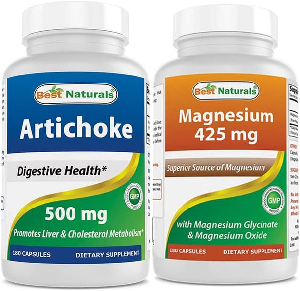 Best Naturals Artichoke Extract 10000 mg & Magnesium Glycinate 425 mg