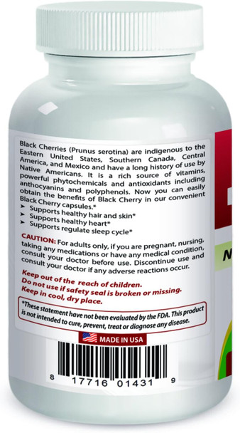 Best Naturals Black Cherry 1000 Mg Capsule 180 Count