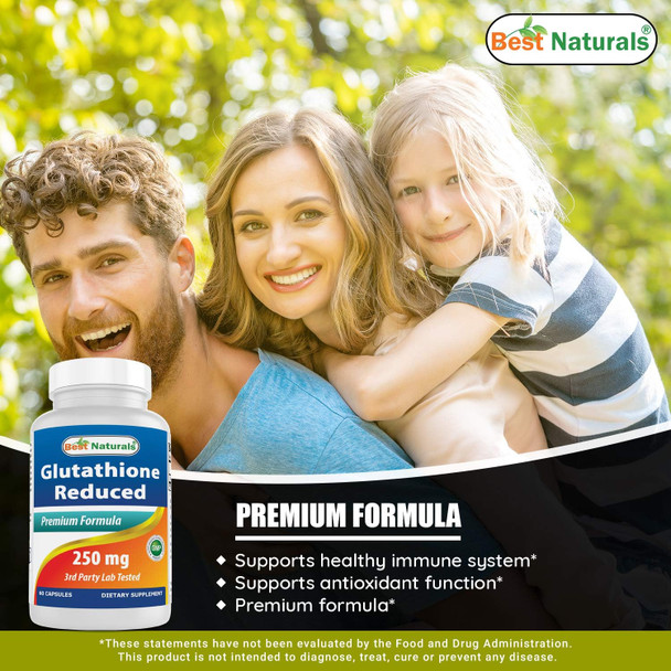 Best Naturals L-Glutathione 250 mg 60 Capsules