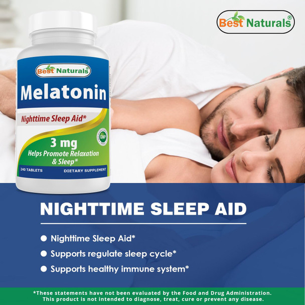 Best Naturals Melatonin 3mg 240 Tablets