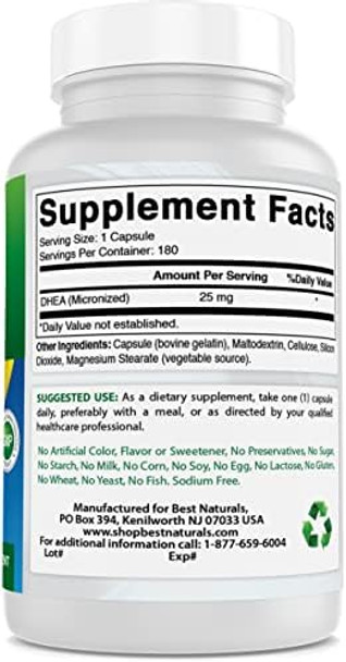 Best Naturals Micronized Dhea 25 Mg 180 Capsules