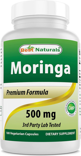 Best Naturals Moringa 500 mg 180 Vegetarian Capsules Best Naturals Moringa 500 mg 180 Vegetarian Capsules