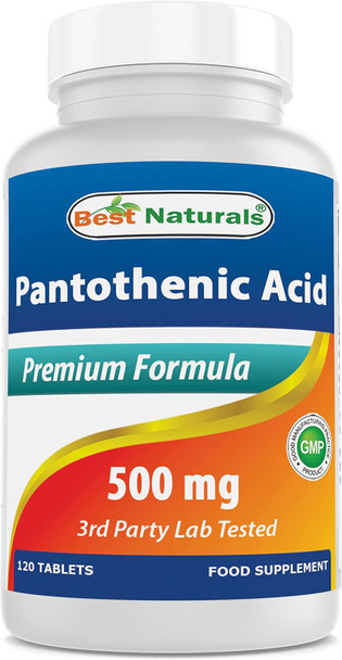 Best Naturals Pantothenic Acid 500 mg 120 Tablets Best Naturals Pantothenic Acid 500 mg 120 Tablets