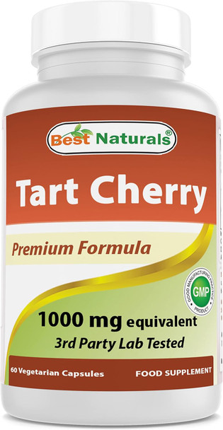 Best Naturals Tart Cherry Extract 1000 mg 60 Vcaps
