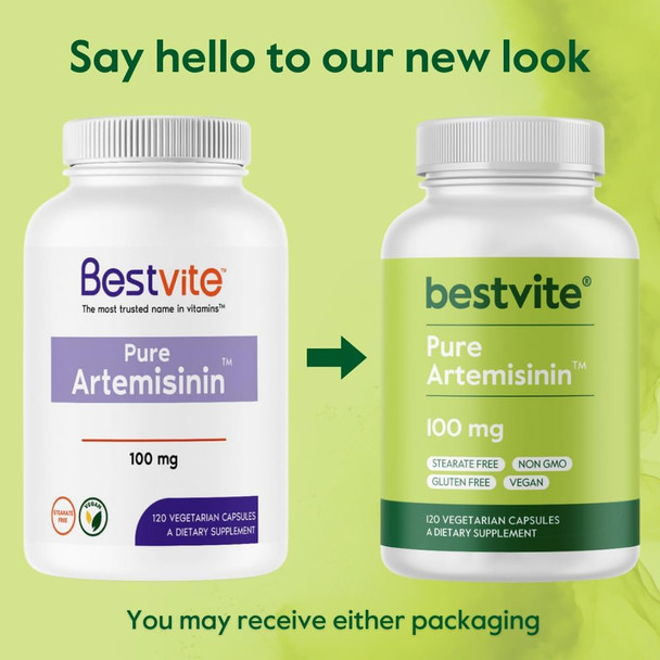 Bestvite Artemisinin 100mg (120 Vegetarian Capsules) - No Stearates - No Flow Agents
