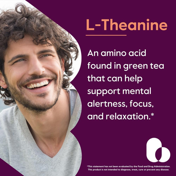 Bestvite L-Theanine 200mg (360 Vegetarian Capsules) (120 x 3) - No Stearates - Vegan - Non GMO - Gluten
