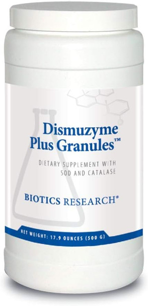 Biotics Research Dismuzyme Plus Granules SOD 1200 Catalase High Antioxidant Activity Supports Immune System. Contains: 17.9 Ounces 500 Grams 62 Servings