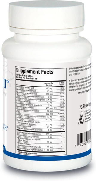 Biotics Research Osteo B II Optimal Bone Health Support Healthy Aging CaMg Easy to Swallow Tablet Purified Chondroitin Sulfates. 180 Tabs