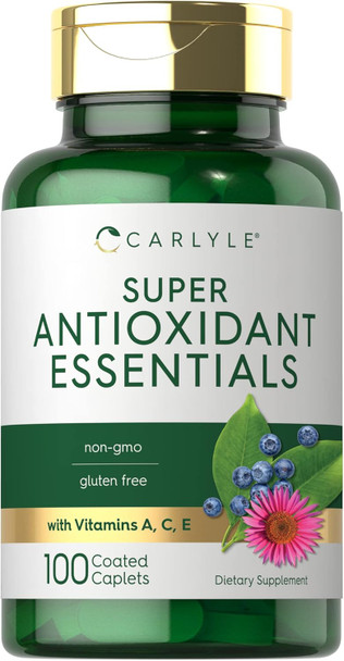 Carlyle Antioxidants Supplement | 100 Caplets | Nutritional Complex | Vitamin A C E | Non-GMO Gluten Formula