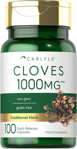Carlyle Cloves Supplement | 1000mg | 100 Capsules | Non-GMO Gluten