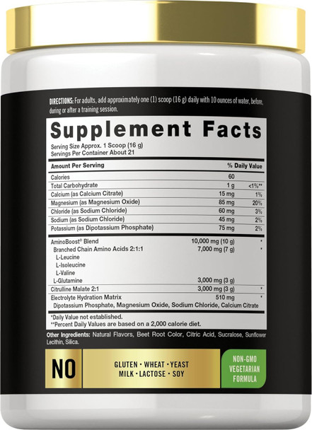 Carlyle Stim Pre Workout Powder | BCAA Amino Acids | 7g BCAA | Fruit Punch Flavor | Non-GMO and Gluten Supplement