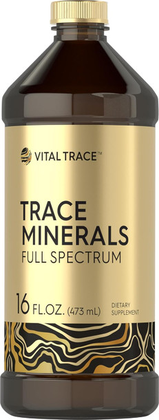 Carlyle Trace Mineral Drops | 16 fl oz | Full Spectrum Minerals Supplement | Vegetarian Non-GMO and Gluten Liquid | by Vital Trace