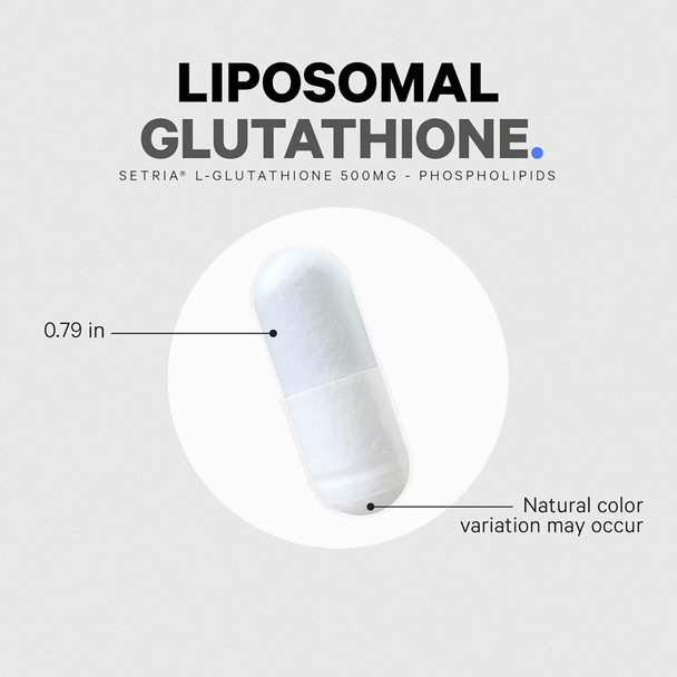Codeage Liposomal Glutathione Supplement  Pure Reduced Setria L-Glutathione Liposomal Delivery Phospholipid Complex  Encapsulated Glutathione Powder Pills Vegan Non GMO 60 Capsules