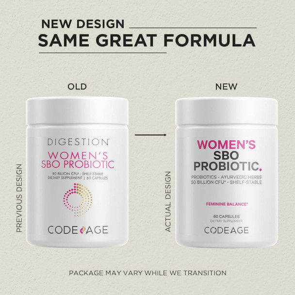 Codeage Women’s Probiotics Supplement - 50 Billion CFUs - SBO Probiotics & Prebiotics - Cranberries - Feminine Health - Fermented Botanical Blend Whole Food Supplement - Vegan Non-GMO - 60 Capsules Codeage Women’s Probiotics Supplement - 50 Billion CFUs - SBO Probiotics & Prebiotics - Cranberries - Feminine Health - Fermented Botanical Blend Whole Food Supplement - Vegan Non-GMO - 60 Capsules