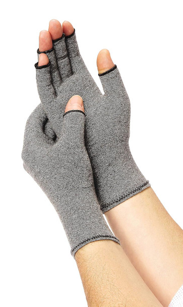 Curad Arthritis Relief Compression Gloves Large Gray 1 Pair