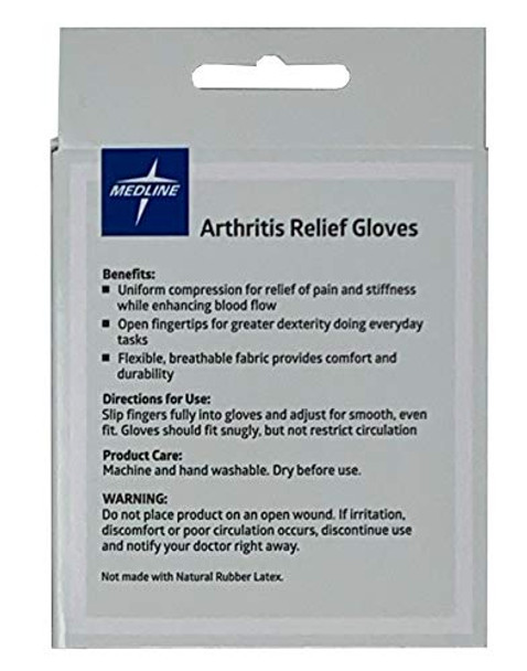 Curad Arthritis Relief Compression Gloves Large Gray 1 Pair