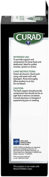 Curad Back Support with Dual- Pulley System Size S/M - Adjustable Compression