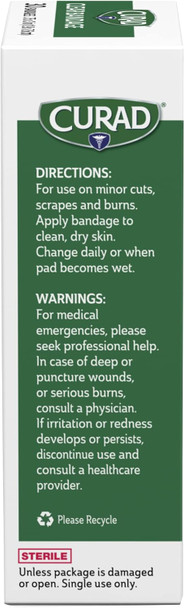 Curad Clear Plastic Self-Adhesive Bandages 3/4" x 3" Essential First Aid Supplies 30 per Box Pack of 6