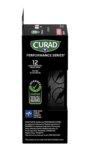 Curad Performance Series Far Infrared Kinesiology Tape Black