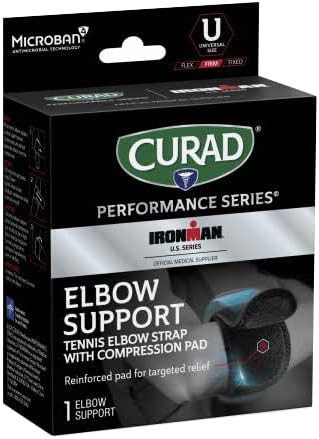 Curad Performance Series Ironman Elbow Support Dual Wrap-Around Strap Universal 1 Each