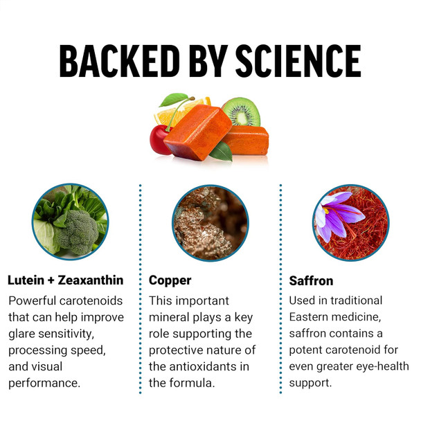 Force Factor AREDS2+ Eye Vitamins with Lutein & Zeaxanthin AREDS 2 Formula to Support Macular Carotenoids Eye Health Supplements for Adults to Support Vision Tropical Punch Flavor 60 Soft Chews