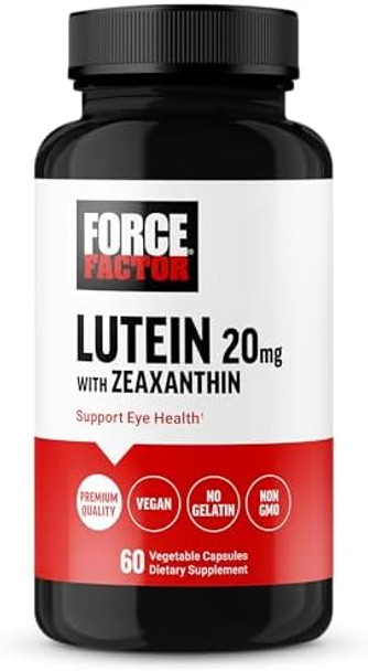 Force Factor Lutein And Zeaxanthin Supplements Eye Vitamins With Lutein 20Mg Eye Health Supplements For Adults Ingredients Backed By Science Vegan Gelatin 60 Vegetable Capsules