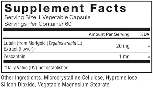 Force Factor Lutein And Zeaxanthin Supplements Eye Vitamins With Lutein 20Mg Eye Health Supplements For Adults Ingredients Backed By Science Vegan Gelatin 60 Vegetable Capsules