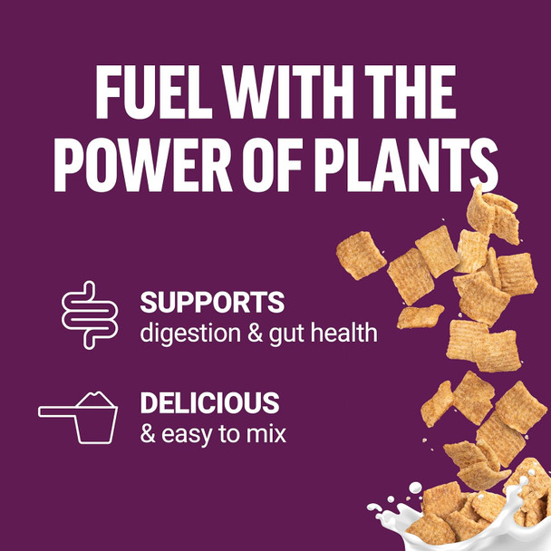 Force Factor Vegan Plant Protein Plant-Based Protein + Greens Greens Powder with 20g Plant Based Protein Digestive Enzymes and Fiber Cinnamon Cereal Flavor 20 Servings (Packaging May Vary)