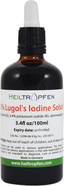 Heiltropfen 2.2% Lugol's Iodine Solution 3.4 Fl Oz | Pharmaceutical Grade Ingredients | Lugols Solution Made with Iodine and Potassium Iodide. ®