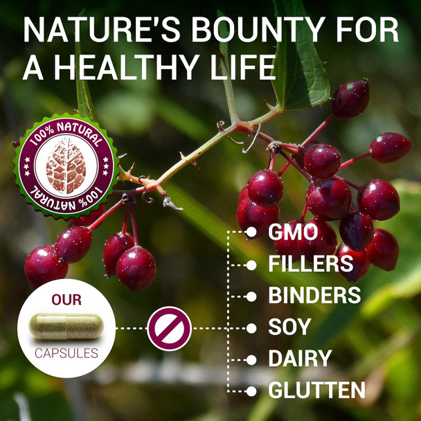 Herbalicious Sarsaparilla Capsules - Hemidesmus indicus Herbal Supplement - Non-GMO Support for Immunity Skin Kidney Function Liver Wellness - No Gluten Preservatives Fillers - Made in USA