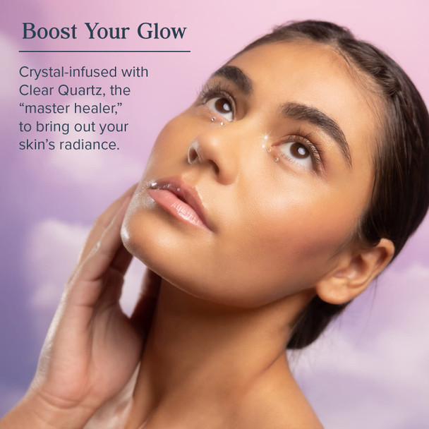 Heritage Store Aura Glow Facial Mask Brightening & Refining Treatment All Skin Types Exfoliating Gel Mask with AHA & Fruit Acids Hyaluronic Acid Sea Moss & Clear Quartz Vegan Paraben 2oz