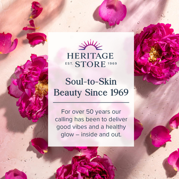 Heritage Store Rose Castor Oil Nourishing Hair Treatment - Deep Hydration for Hair Body Care and Brows - Cold Pressed Organic Castor Oil Organic Rose Oil Damask Rose - Vegan 60-Day 2oz