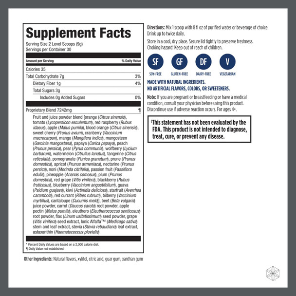 Isagenix Fruits - Phytonutrient & Superfruits Drink Mix - Health Support Supplement Powder with Apple Acai Berry & Peach - 270 Grams (30 Servings) Isagenix Fruits - Phytonutrient & Superfruits Drink Mix - Health Support Supplement Powder with Apple Acai Berry & Peach - 270 Grams (30 Servings)