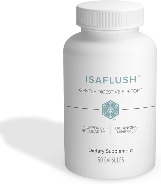 Isagenix IsaFlush - Gentle Digestive Support with Balanced Minerals Encouraging Regularity - No Harsh Laxatives - 60 Capsules