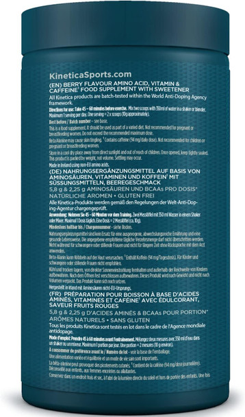 ‎Kinetica Prefuel Pre Workout Supplement 5.9G Amino Acids & 2.3G Bcaa'S Per Serving 30 Servings Berry 300G