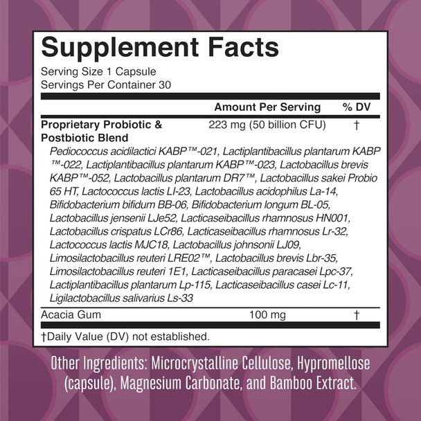 Maryruth Organics 3-in-1 Daily Health 40+ Probiotics for Women | Clinically Tested | Estrogen Supplement for Women | 50 Billion CFU | Allergen | 30 ct